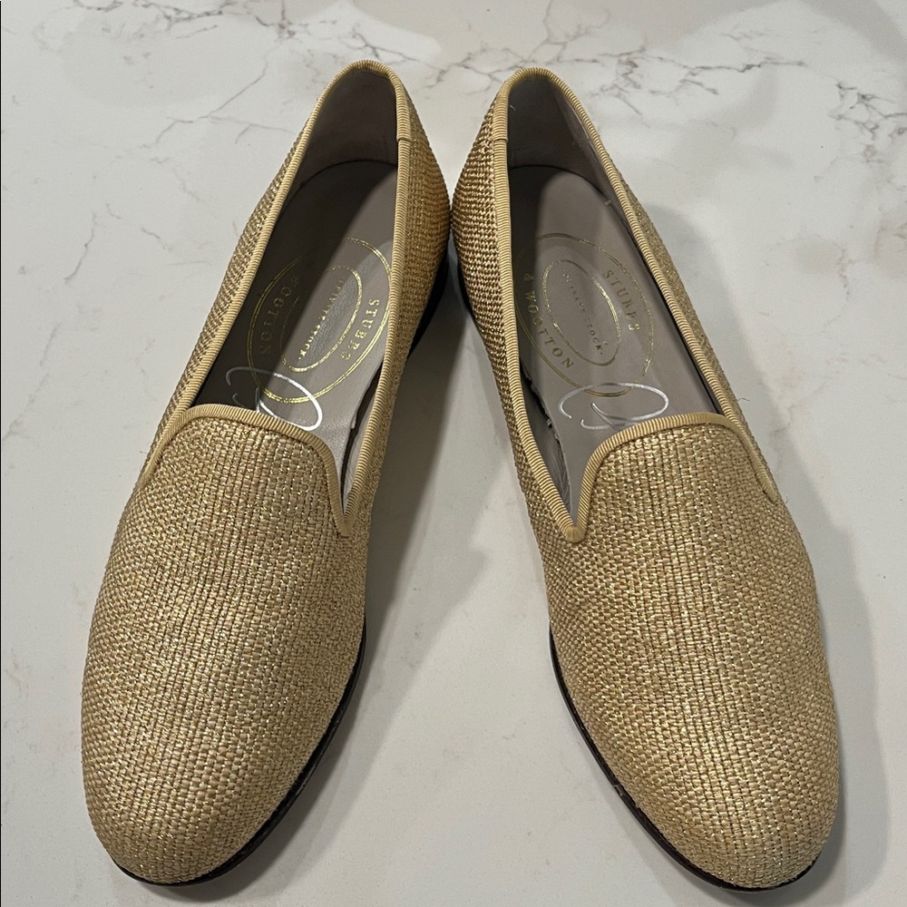 Stubbs& Wooten Private Stock Limited Edition Gold Metallic Loafers 9